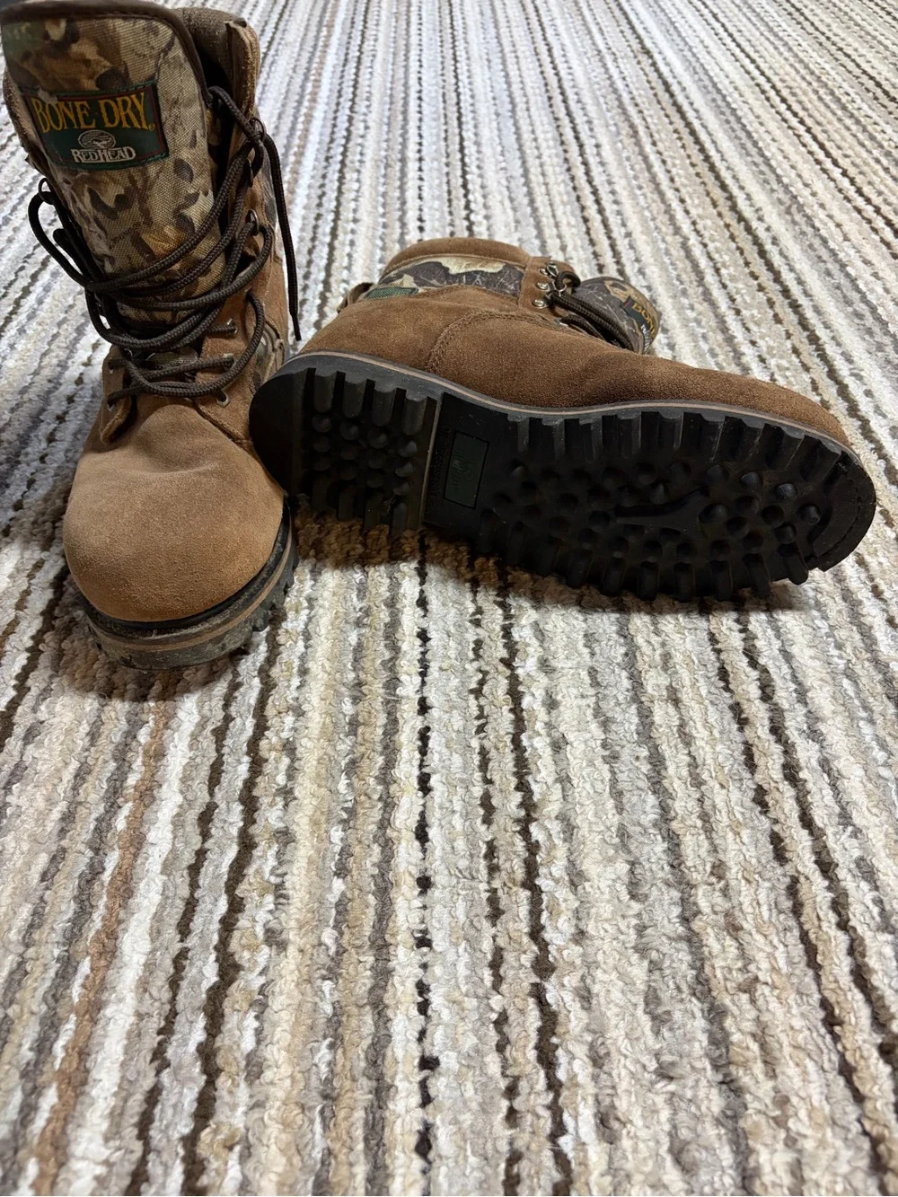 RedHead Brown Suede Hunting Boots with Camo Trim